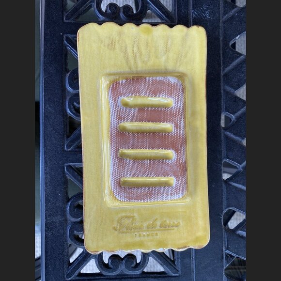 French Pottery Soap Dish - Fleur de Terre - Olive Branch - Picture 6 of 7